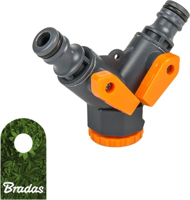 Bradas Trójnik ogrodowy z dwoma zaworami GW 3/4" GOLD LINE BRADAS 5381