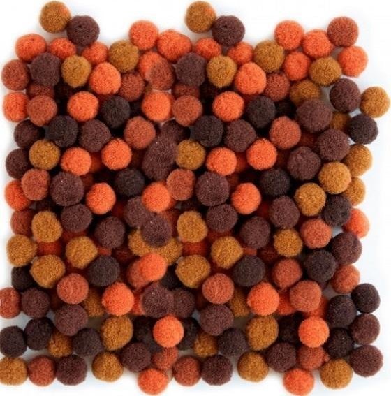 BREWIS Pompony brązowe 10mm 100szt