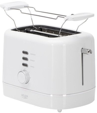 AD 3224 white Toster z rusztem do bułek | 7 poziomów opiekania | funkcja rozmrażania i podgrzewania