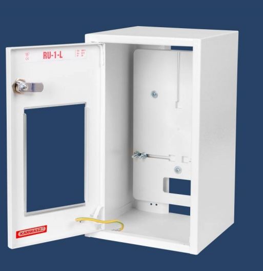 Karwasz Rozdzielnica uniwersalna licznikowa z zamkiem 1F IP30 biała RU-1-L Z/O