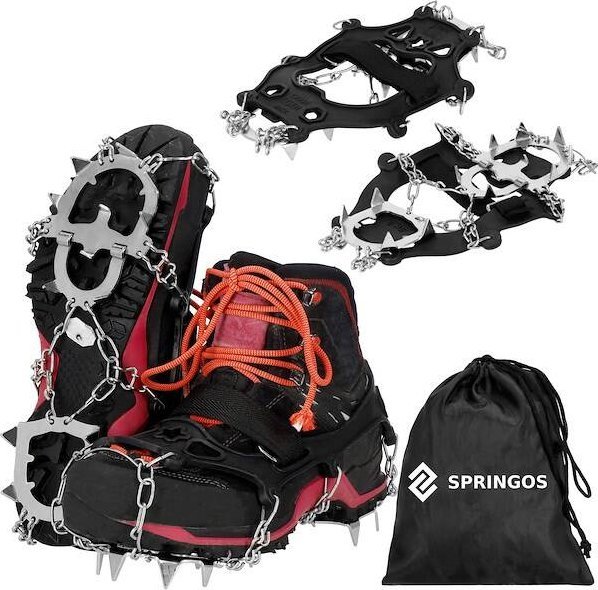 Springos Raczki na buty stalowe antypoślizgowe turystyczne nakładki rozmiar 36-40 UNIWERSALNY