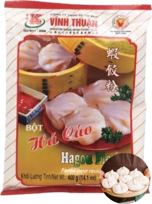 Mąka skrobiowa ryżowa Hagou na pierożki dim sum na parze starch Wietnamska 400g