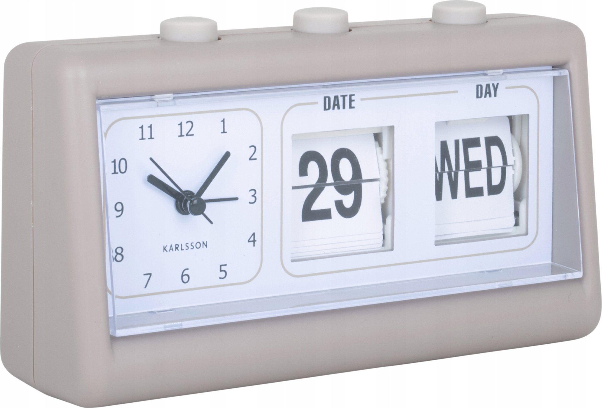 Budzik retro FLIP z datą