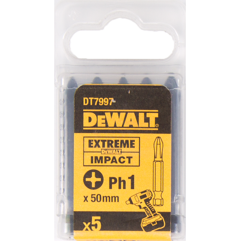 Dewalt Końcówki wkrętarskie Torsion Ph1x50mm 5szt. - DT7997