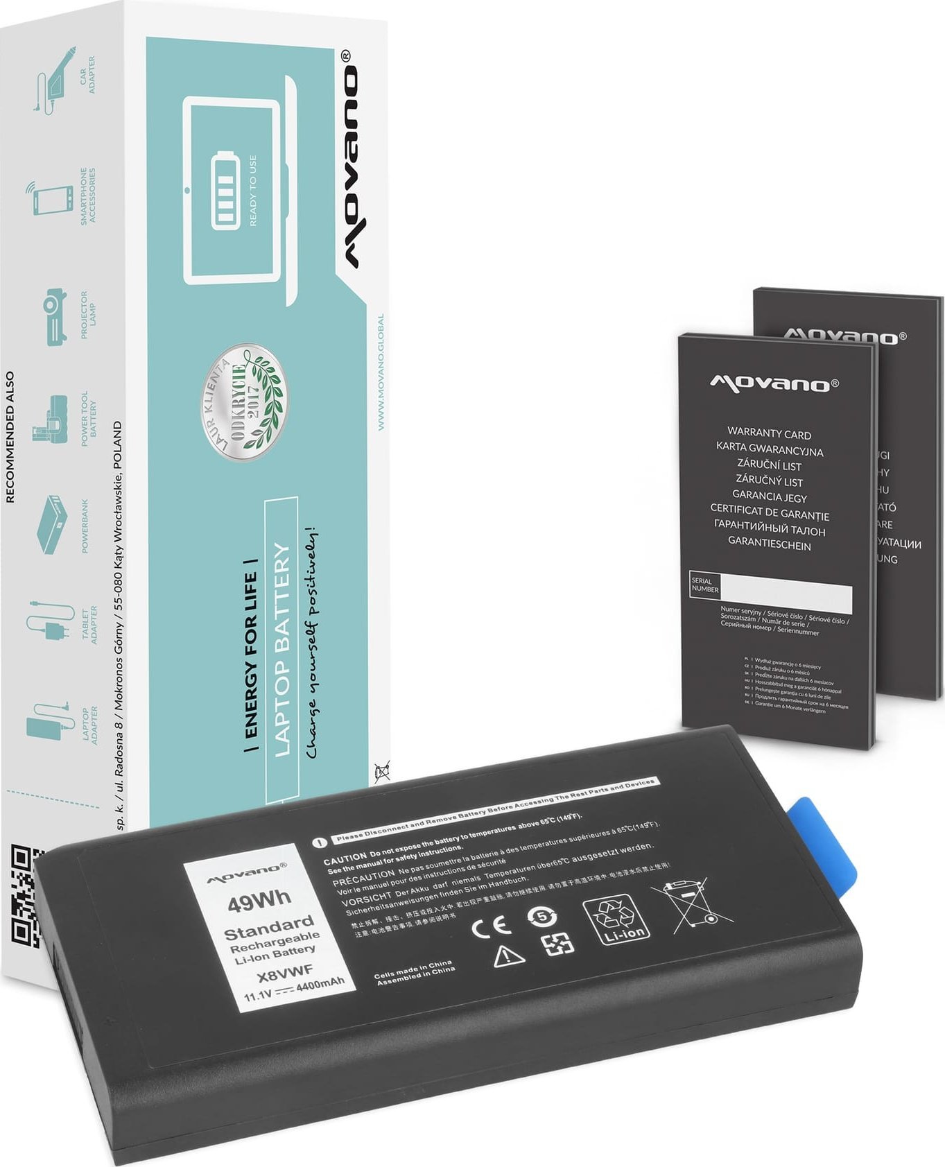 Bateria Movano Bateria Movano do Dell Latitude 14 5404, 7404, 5414, 7414