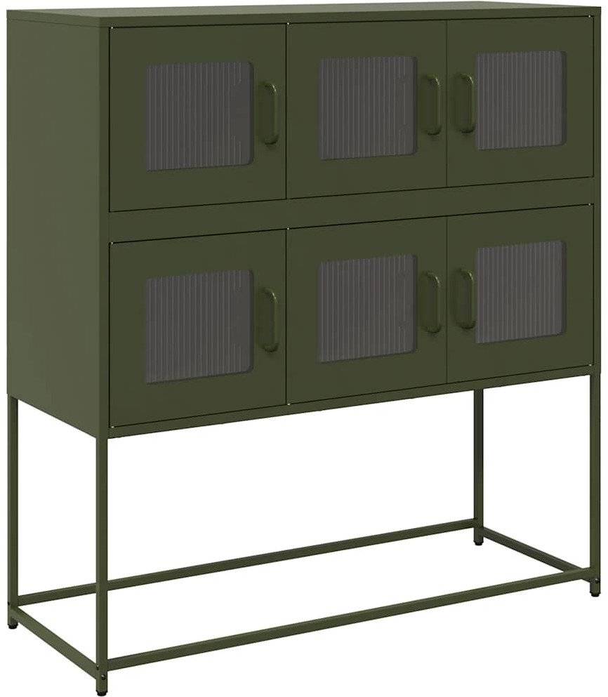 Szafka, oliwkowa, 100,5x39x107 cm, stal walcowana na zimno