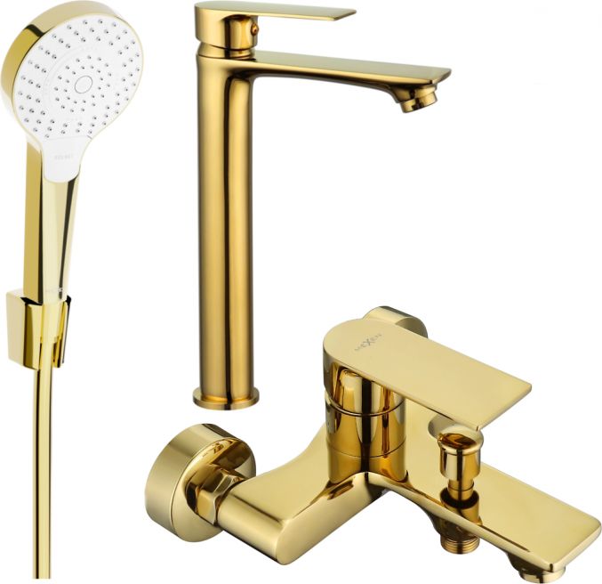 Mexen Mexen Royo R05 zestaw wannowy, złoty - 72213R05-50