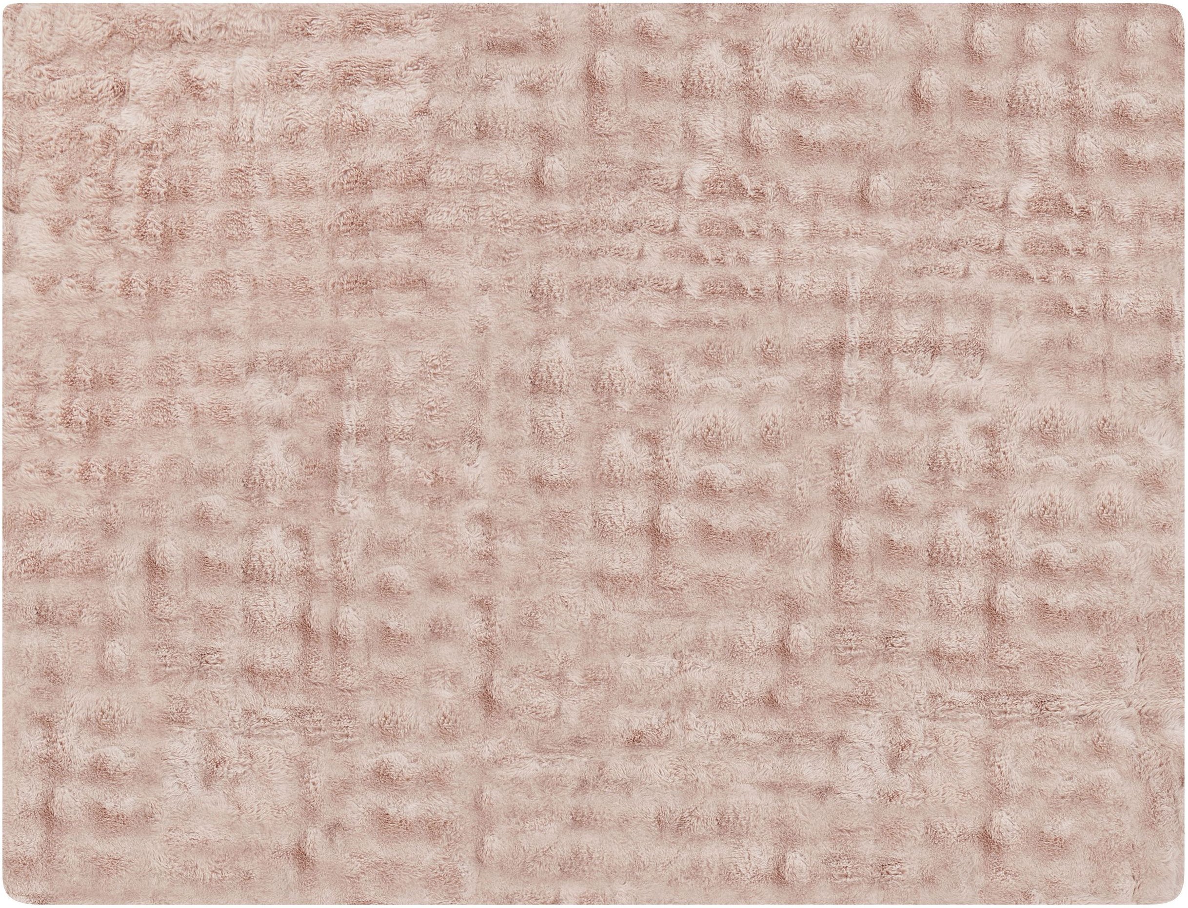 Koc SALKA Sztuczne futro 150 x 200 cm Pastelowy róż