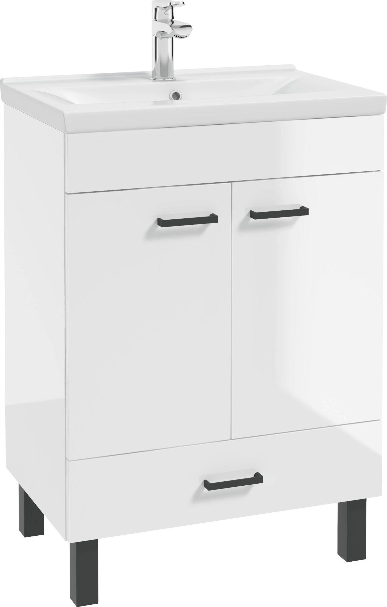 Stamar Szafka z umywalką 50 slim stojąca cała lakier