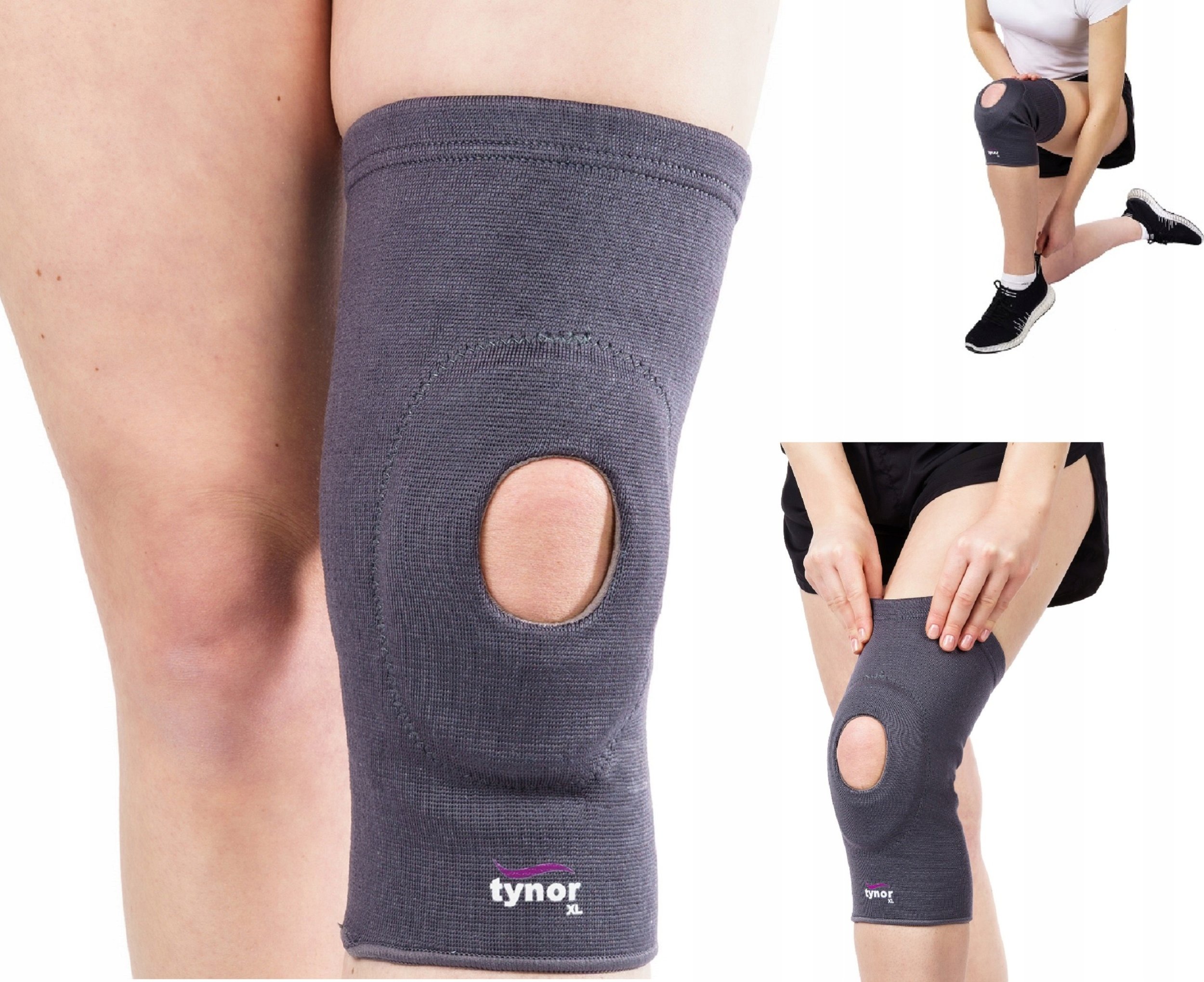 TYNOR ORTEZA UJĘCIE RZEPKI OPASKA KOLANA STABILIZATOR