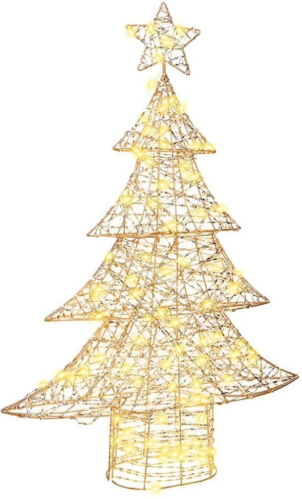 vidaXL Choinka z 120 diodami LED Ciepła biel 120 cm PET