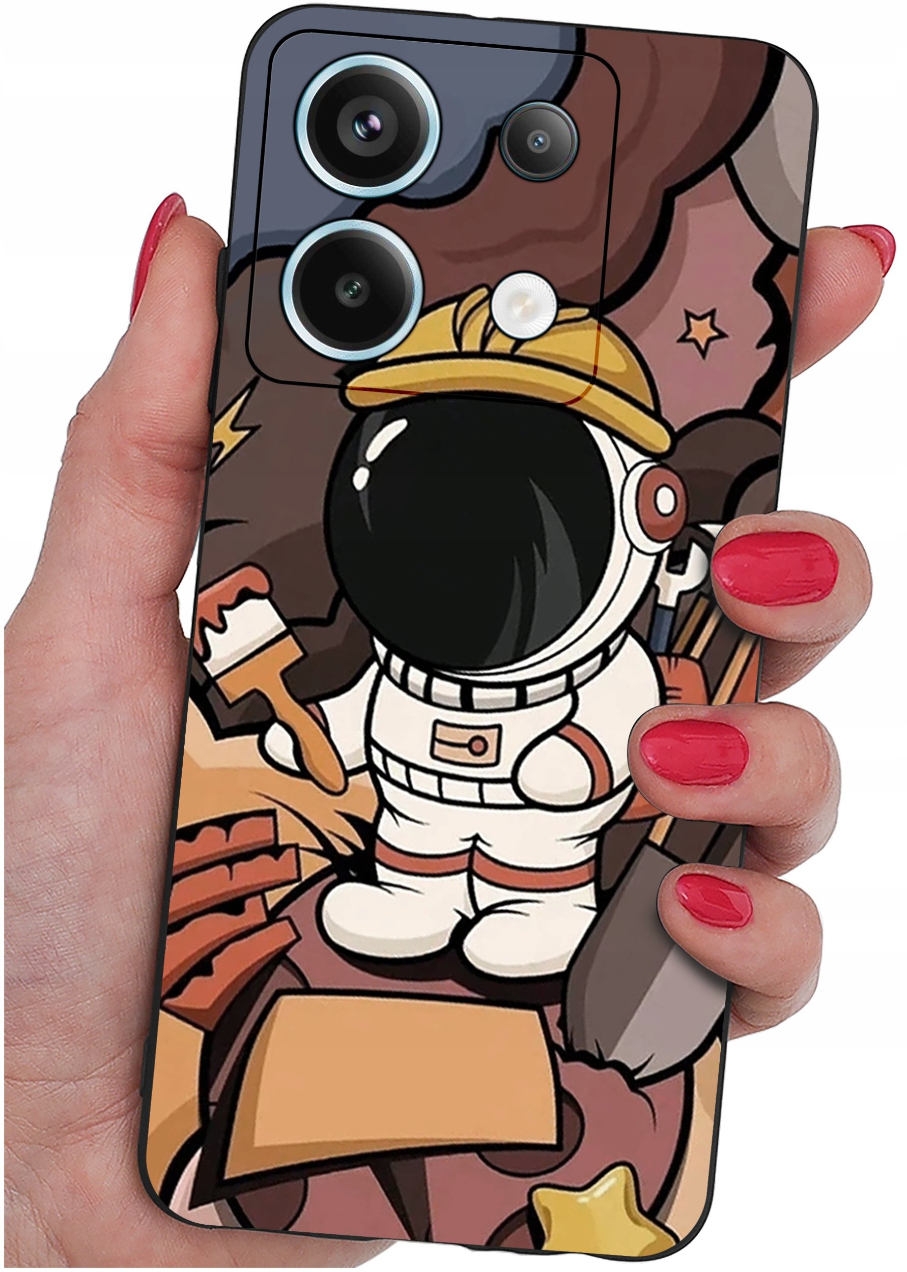 ETUI do Xiaomi Redmi Note 13 Pro 5G WZORY |SILIKONOWE MATT CASE +SZKŁO 9H