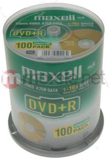Maxell DVD+R 4.7 GB 16x 100 sztuk (275641.30.GB)