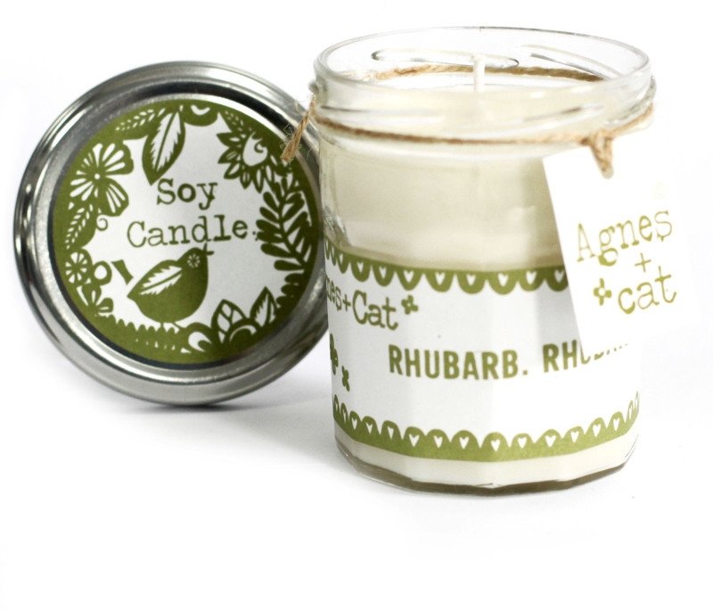 Sojowa świeca w słoiku - Rhubarb Rhubarb