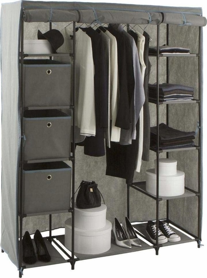 5five Szafa tekstylna, 11 półek + 3 pojemniki wewnętrzne, 5five Simply Smart