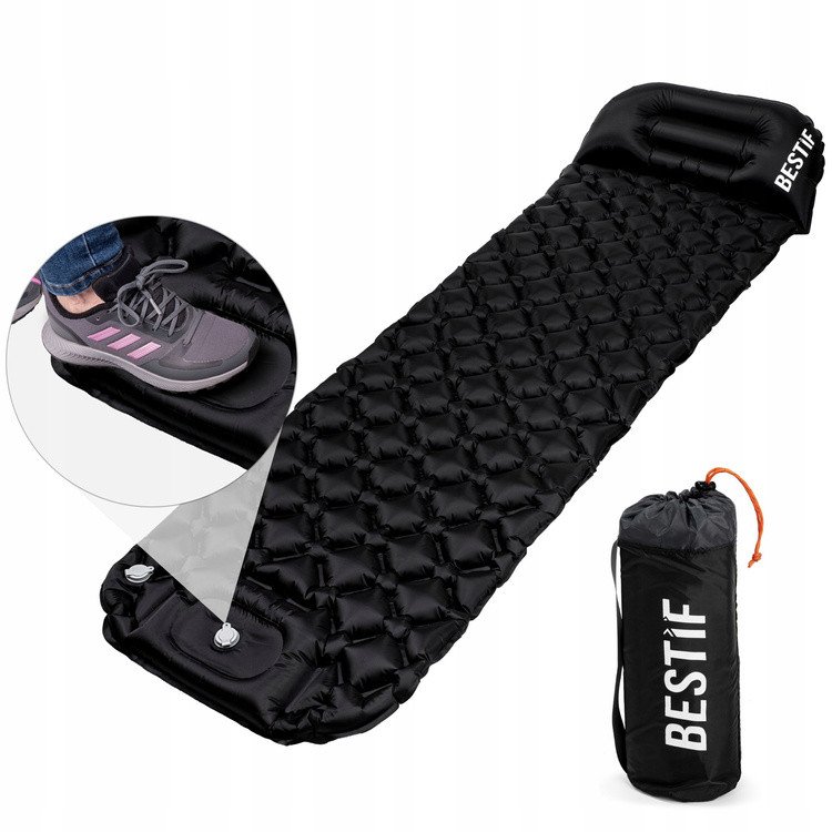 Materac trekkingowy z wbudowaną pompką BMT10 190x56x5,5cm Bestif