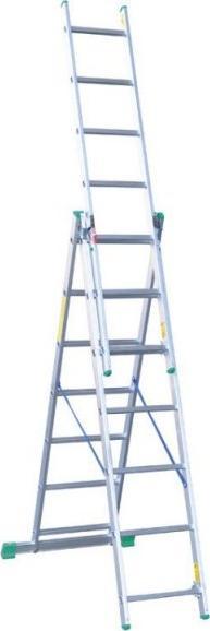 Drabex DRABINA ALUMINIOWA 3-ELEMENTOWA 841CM 12+12+12 SZCZEBLI