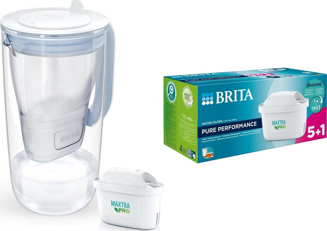 Dzbanek filtrujący Brita Glass 2,5L niebieski + 7 wkładów Maxtra Pro Pure Performance