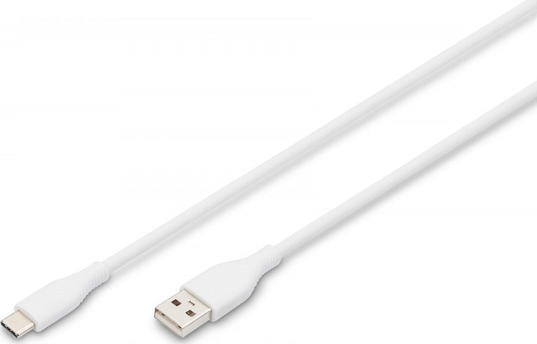 Kabel USB Digitus USB-A - USB-C 1 m Biały (AK-300340-010-W)