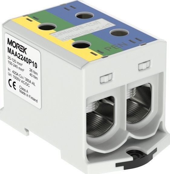 MOREK Złączka OTL-PEN240 żółto-zielony,niebieski 2xAl/Cu 35-240mm² 1000V Zacisk uniwersalny do instalacji TN-C-S MAA2240P10