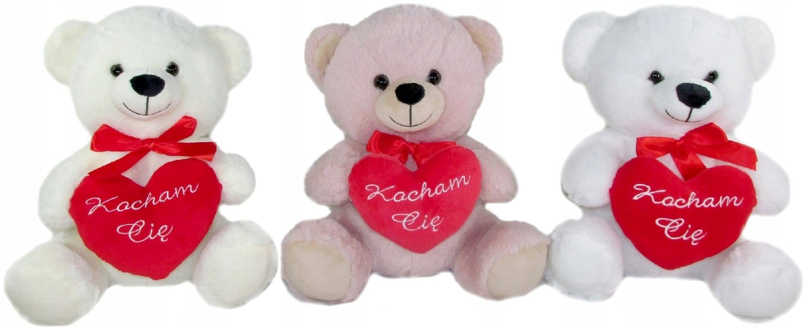 Miś z sercem 35cm MIX