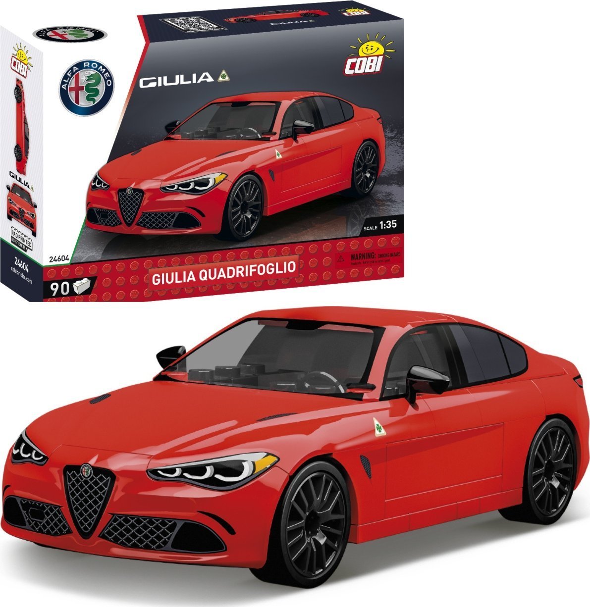 Cobi COBI 24604 Alfa Romeo Giulia Quadrifoglio 90 klocków