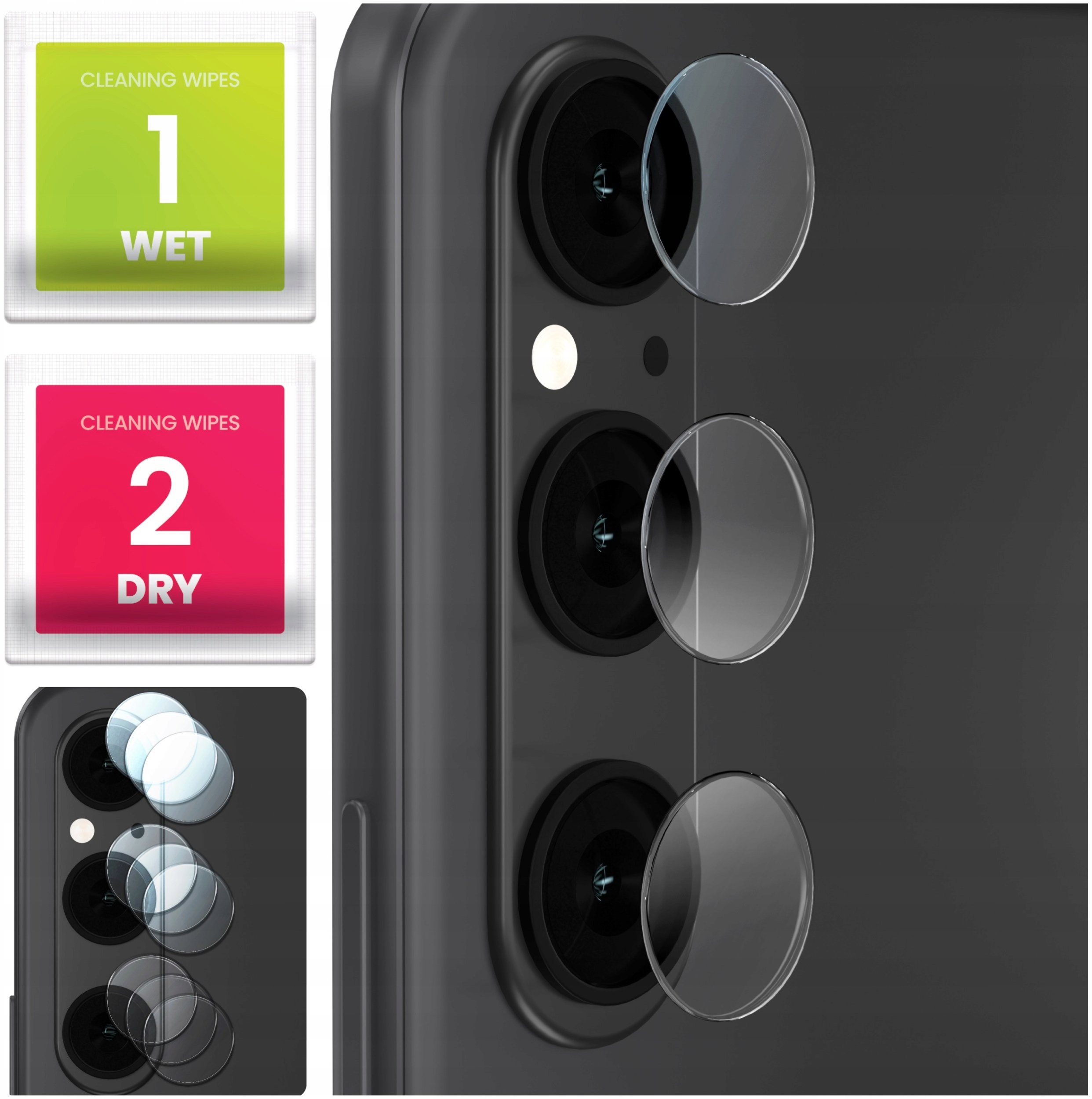 3-PAK Szkło Na Aparat Do Sony Xperia 1 VI (Hartowane, Na Obiektyw, 9H)