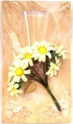 Margerytki materiałowe kremowe 2cm 12szt