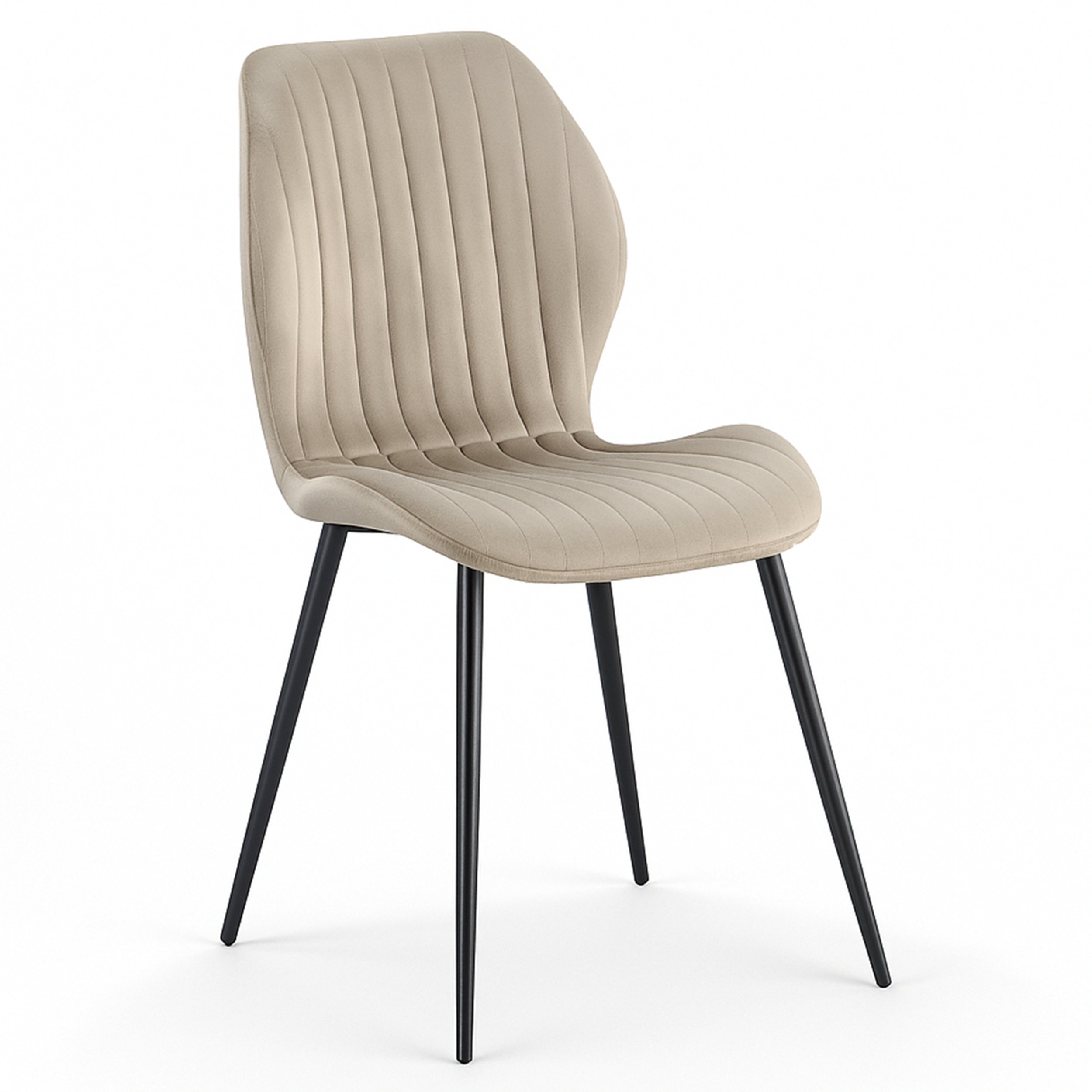 Krzesło tapicerowane taupe Zoya welur stylowe kuchnia salon