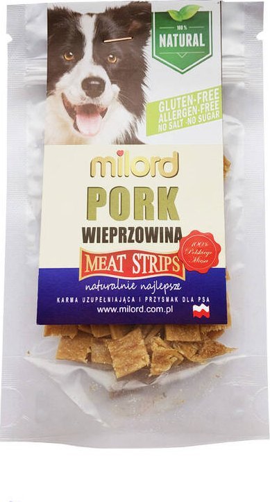 Milord Meat Strips Treserki dla psa wieprzowina 70 g