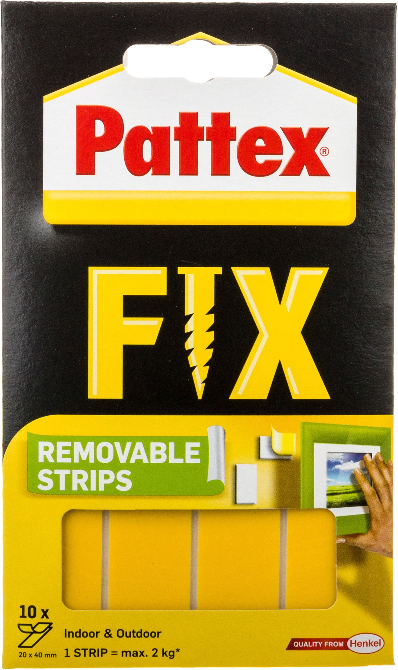 Henkel Pattex FIX Usuwalne paski montażowe 10x40mm x 20mm - 1483610