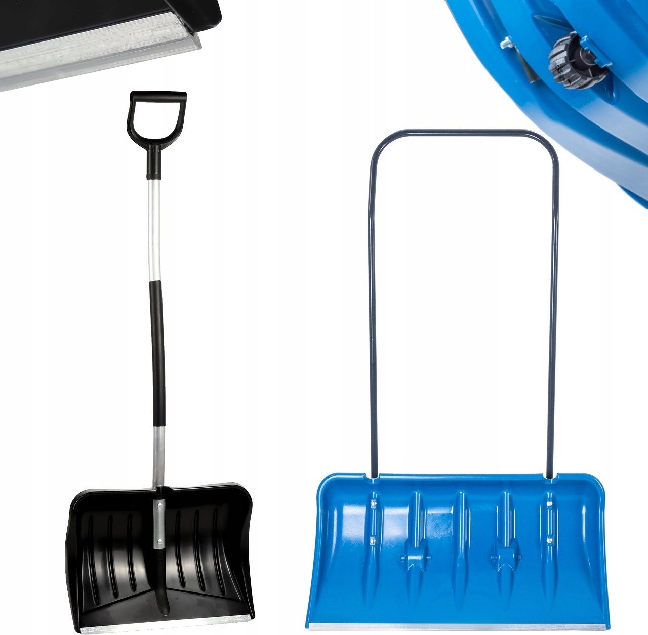 Kadax KADAX Łopata Zgarniacz Pług Do Śniegu Na Kółkach + Łopata Ergo Zestaw