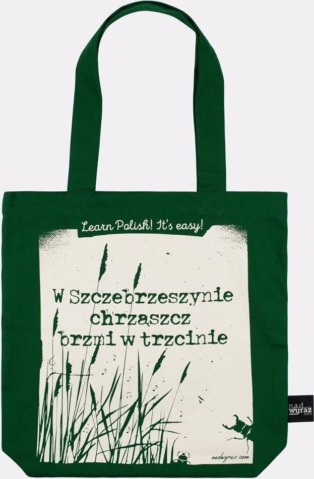 Nadwyraz.com Torba bawełniana zielona Chrząszcz brzmi..