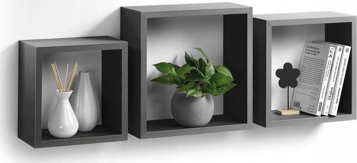 Homea Półki wiszące kostki, zestaw 3 szt.