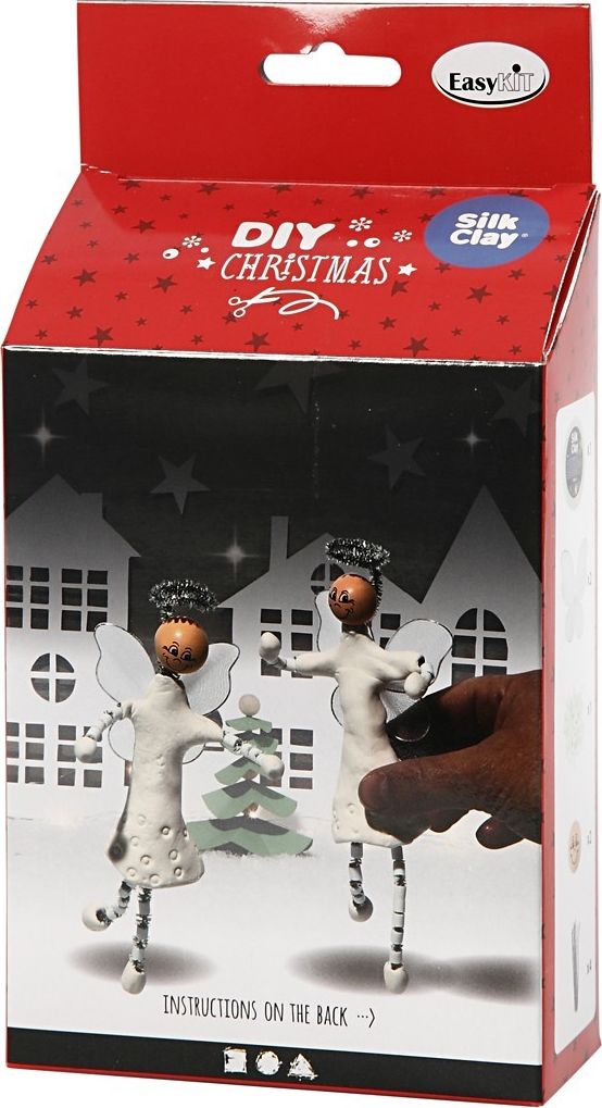 Creativ Company Aniołki z masy Silk Clay i wyciorków