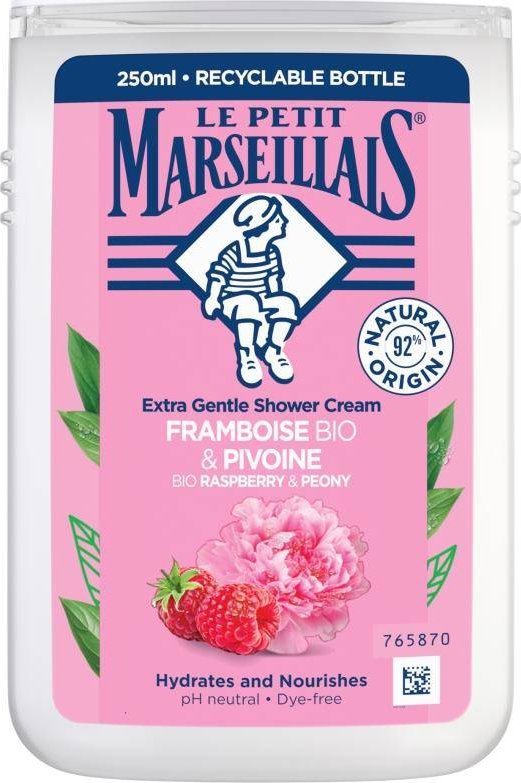 Le Petit Marseillais Kremowy żel pod prysznic Malina & Piwonia 250ml