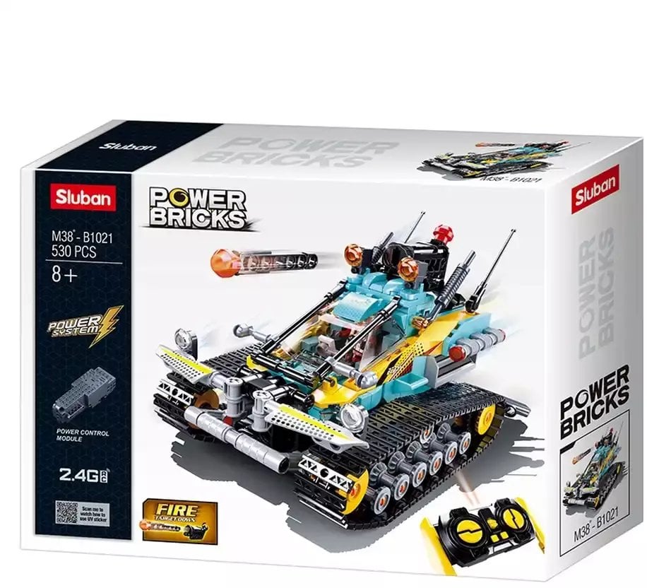 Sluban zdalnie sterowany samochód gąsienicowy Scorpio – konstruktor, 530 det., 6+