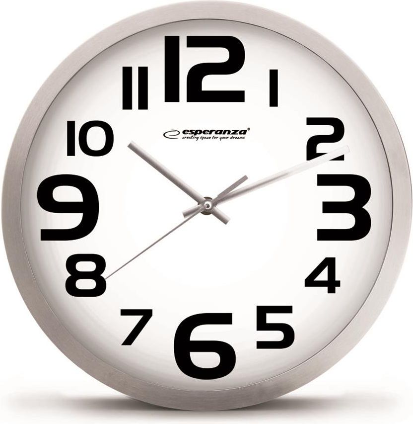 Esperanza Zegar ścienny Zurich biały (EHC013W)
