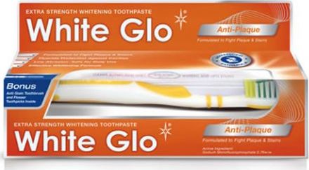 White Glo Zestaw pasta do zębów Anti-Plaque 100ml + szczoteczka
