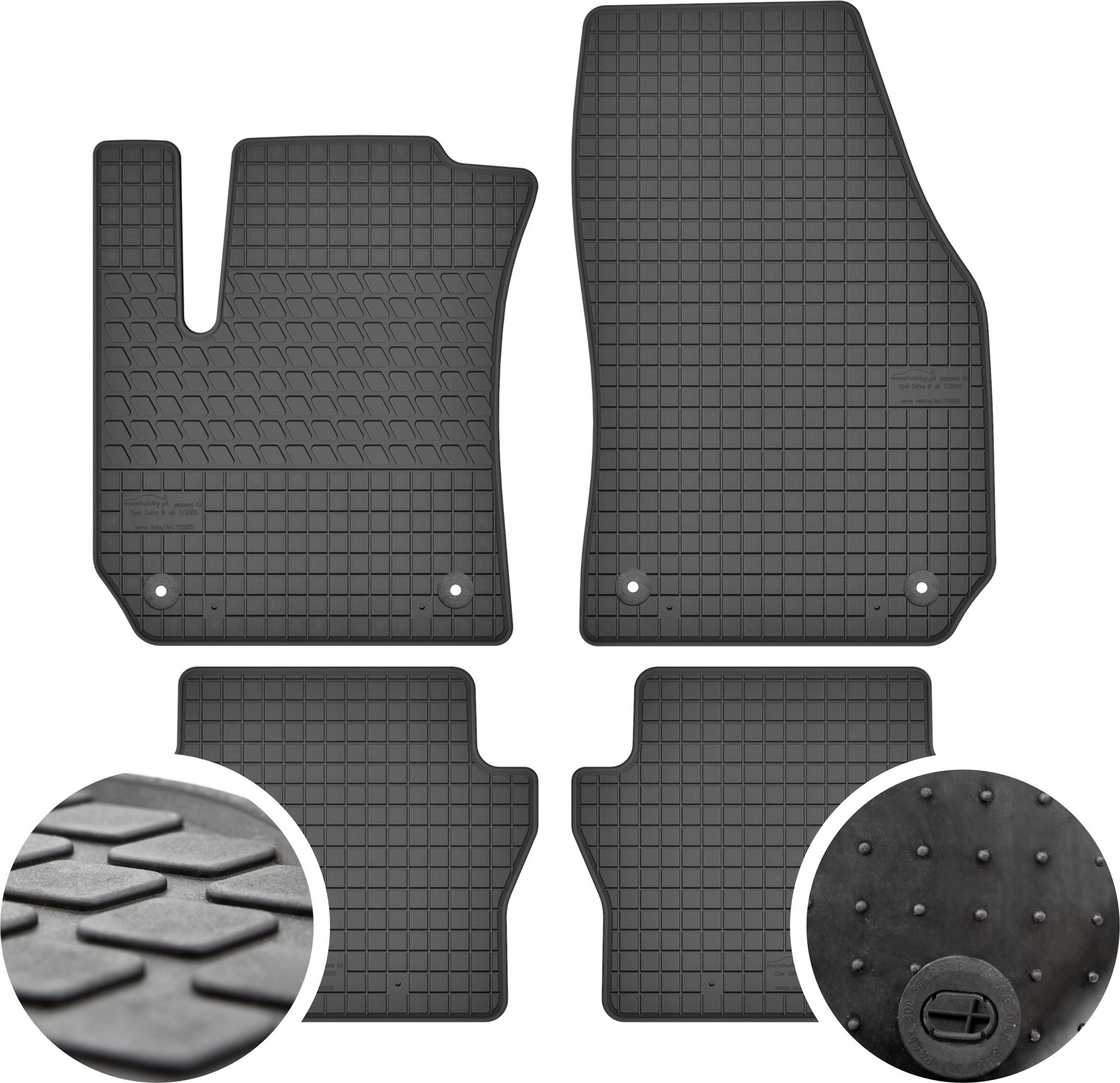 GeyerHosaja Dywaniki gumowe do Opel Zafira B (2005) (5os)