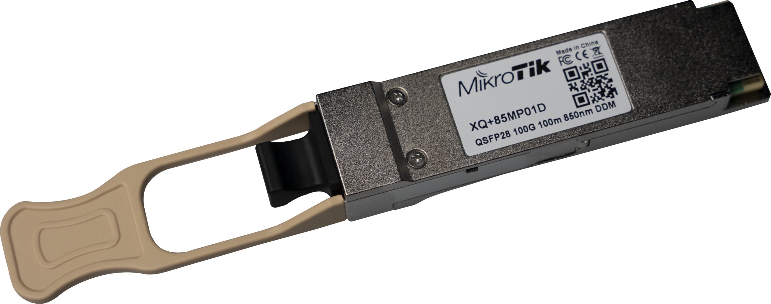 Mikrotik XQ+85MP01D moduł przekaźników sieciowych Swiatłowód 100000 Mbit/s QSFP28 850 nm