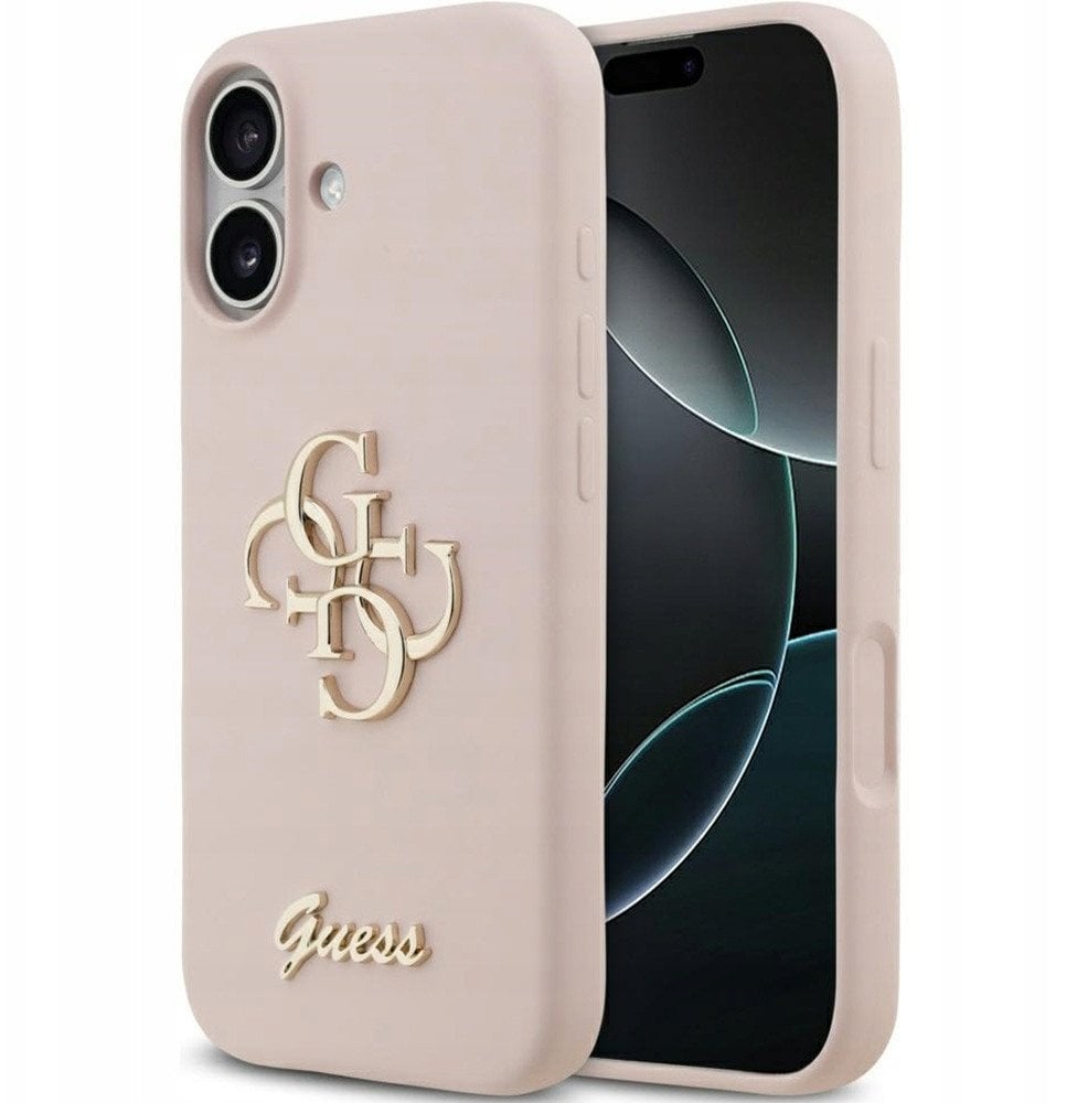 Guess Silicone Big 4G Script Case for iPhone 17 Pink