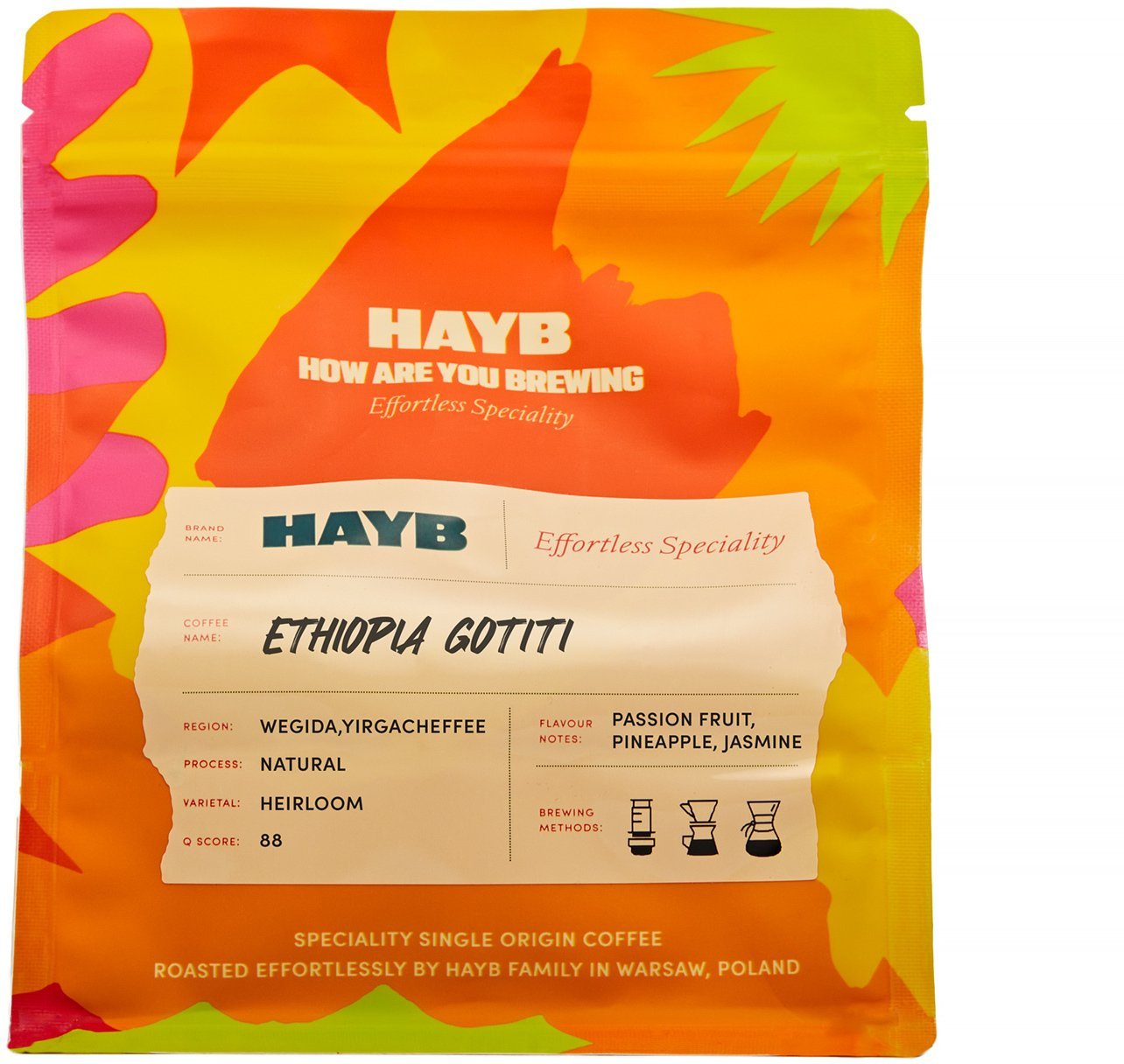 Kawa ziarnista HAYB kawa ziarnista Ethiopia Gotiti Filtr Naturalny 250 g