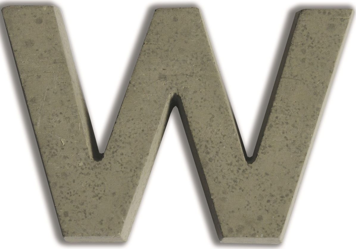 Aladine Litera W z betonu H:5 cm