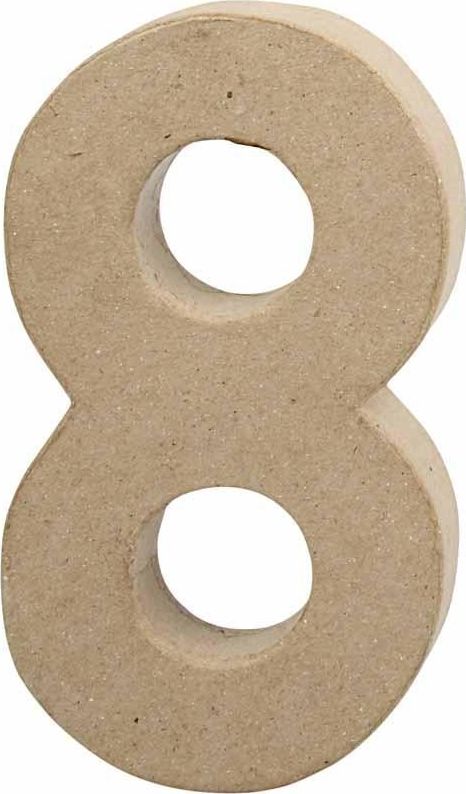 Creativ Company Cyfra 8 z papier-mache H: 20,5 cm