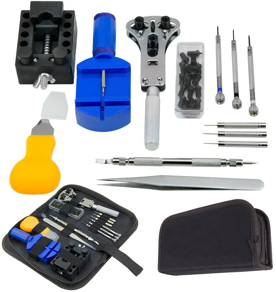 Zestaw zegarmistrzowski narzędzia naprawa zegarków