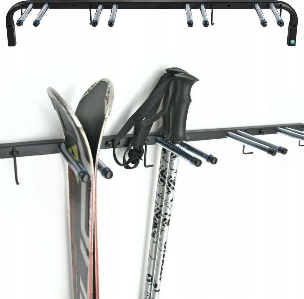 WIESZAK NA NARTY MONTOWANY DO ŚCIANĘ 4 PARY NART N3