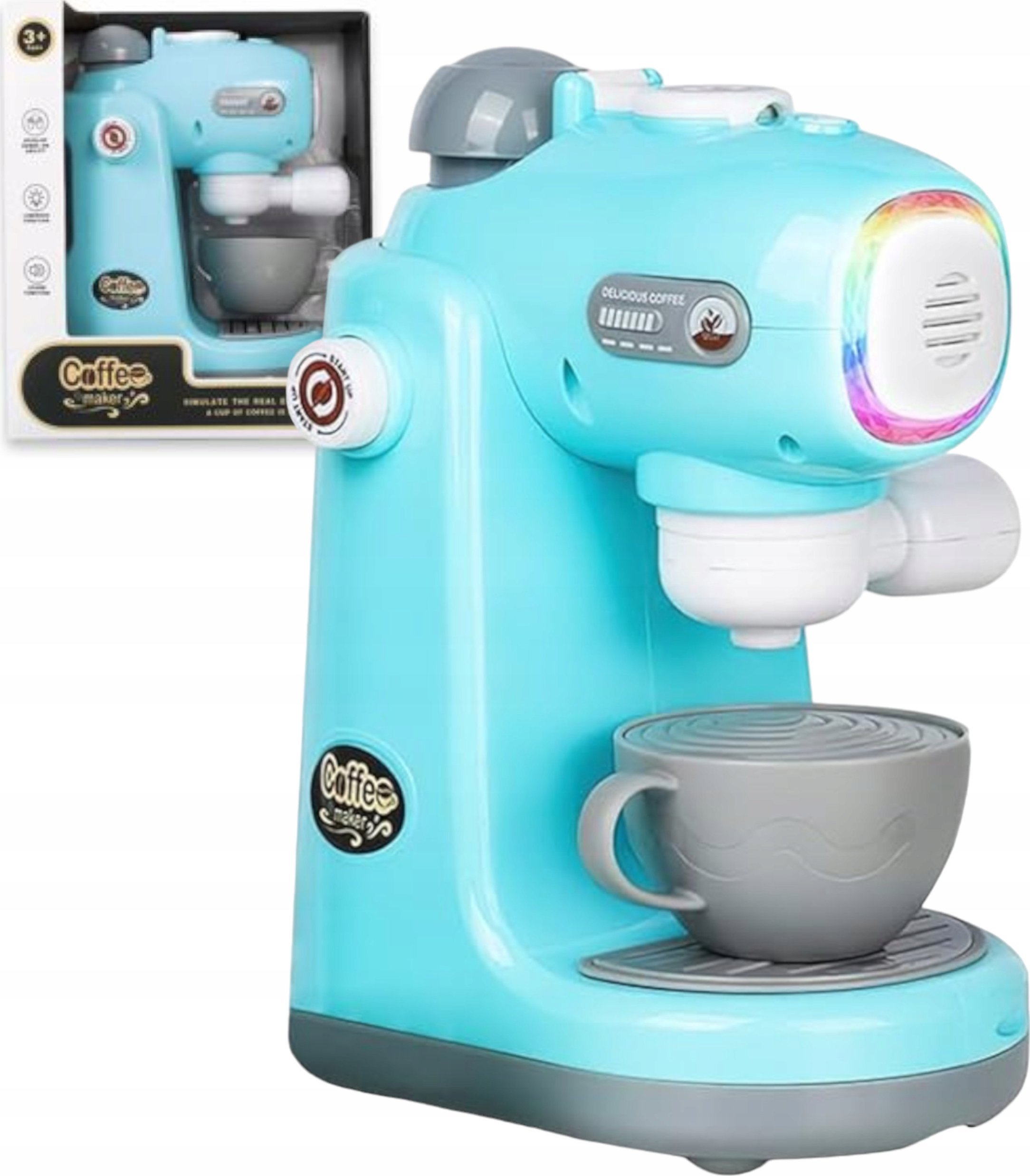 Ekspres do kawy dla dzieci kolbowy zabawka na baterie 9606