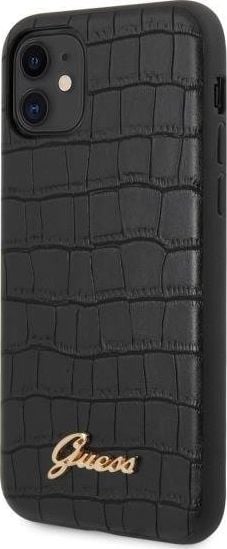 Guess GUHCN61PCUMLCRBK iPhone 11 black/black Croco Collection