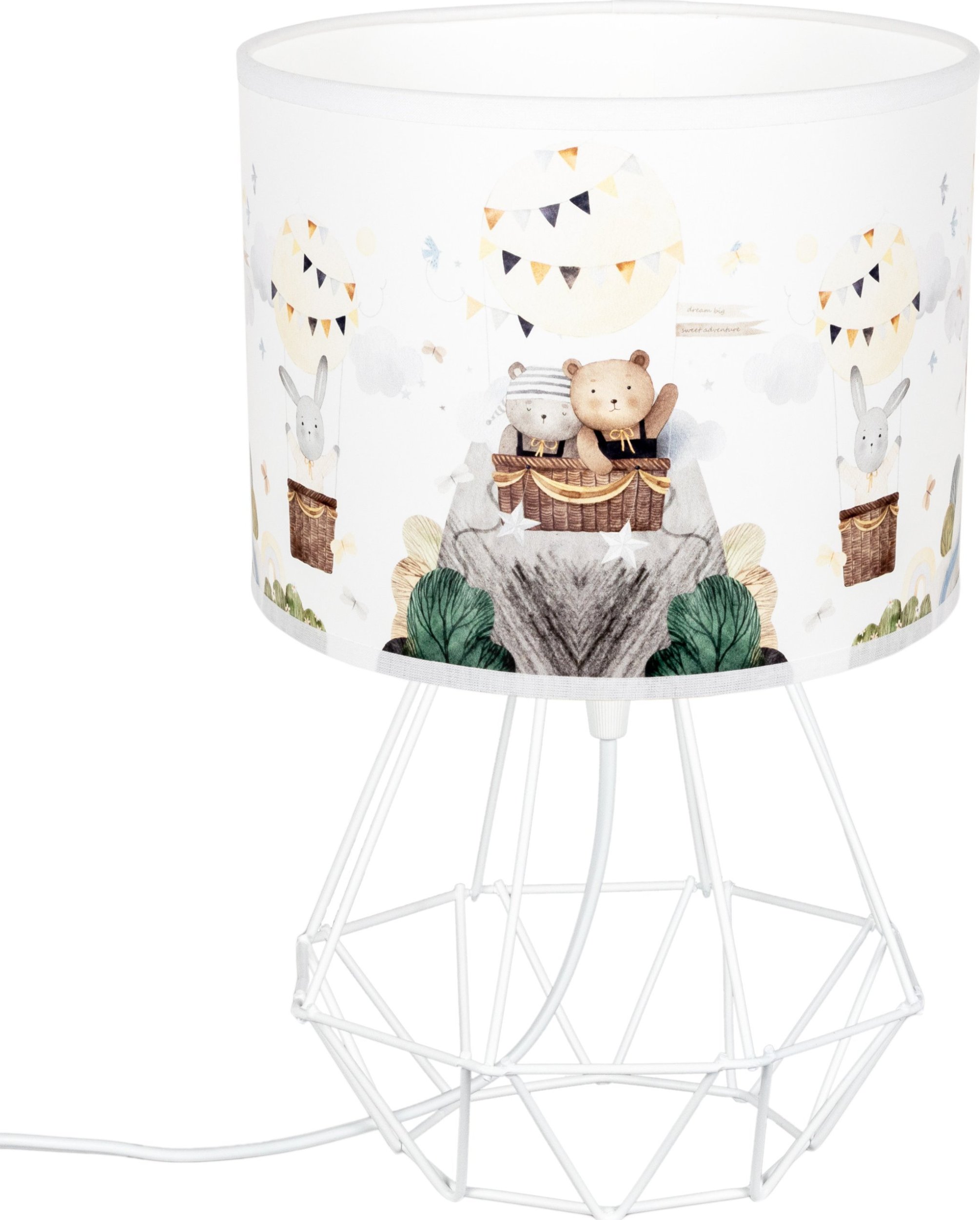 BELIS Lampa biurkowa dziecięca BEARS MISIE biała 1 x E27 0910